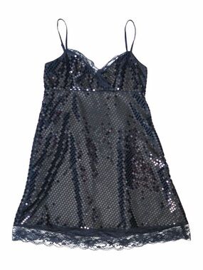 Express Black Lacey Sequin Mini Dress